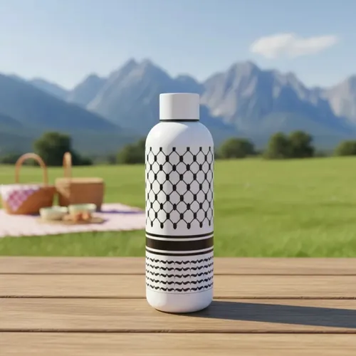 Palestine Keffiyeh Insulated Water Bottle - Unique cola flavor